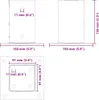 vidaXL Supporto per palo quadrato 4 pezzi Argento 91x91mm Anteprima dell’immagine prodotto 7