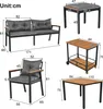Merax Gartenlounge-Set aus Akazienholz und verzinktem Produktbild-Vorschau 7