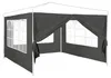Relaxdays Parete laterale per gazebo, set da 4, 2x3 m, Anteprima dell’immagine prodotto 1