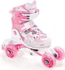 A single pink and white roller skate for children. Produktbild-Vorschau