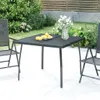 vidaXL Gartentisch Anthrazit 100x100x72 cm Stahlgitter Produktbild-Vorschau 2