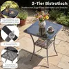 COSTWAY Set di mobili da giardino in polyrattan 3 pezzi con Anteprima dell’immagine prodotto 4