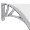 vidaXL Türvordach Grau und Transparent 120x75 cm PC Produktbild-Vorschau 5