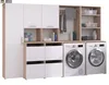 A laundry room cabinet set with washing machines. Produktbild-Vorschau