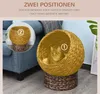PawHut Rattan Katzenkorb Katzenhütte Katzenhöhle Katzenbett Produktbild-Vorschau 6