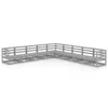 9-tlg. Garten-Lounge-Set Grau Kiefer Massivholz Produktbild-Vorschau 2