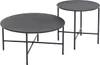 Set aus 2 Garten-Couchtischen aus Metall - Schwarz - NIKAO Produktbild-Vorschau 2