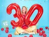 Palloncino in foil Numero 7 rosso, 86 cm Anteprima dell’immagine prodotto 4