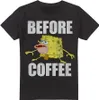 SpongeBob SquarePants - "Before Coffee Meme" T-Shirt für Produktbild-Vorschau 1