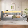 Merax Tagesbett 140x200 cm, Daybett Polsterbett mit Produktbild-Vorschau 2
