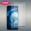 Two screen protectors are shown next to a smartphone with a dynamic wallpaper. Produktbild-Vorschau