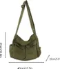 Zielona płócienna torba na ramię - duża torba crossbody Podgląd zdjęcia produktu 2