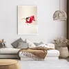 Poster - Poster ohne Rahmen - Ballerina Tanz Rot - 70x100 Produktbild-Vorschau 6