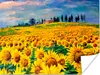 MuchoWow® Poster Gemälde - Sonnenblume - Ölfarbe - Blumen Produktbild-Vorschau 1