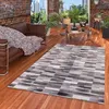 Kunstfaser Patchwork Tierfell Beige Braun Stripes, Produktbild-Vorschau 1
