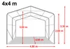 Weideunterstand 4x4 m PVC Plane 850N Lagerzelt Unterstand Produktbild-Vorschau 2