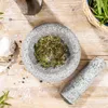 Granitmörser mit Stößel - D: 13cm - H: 8cm Produktbild-Vorschau 3