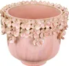 Keramik Blumentopf Rosa Ø16cm mit Blütenmuster Eleganz Produktbild-Vorschau 1