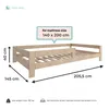 Need Sleep Lit d'enfant 140x200 cm en bois massif - Lit bas Voir les images du produit 4