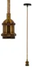 Lampe à suspendre, corde de chanvre, laiton, 1 flamme, H 96 Voir les images du produit 4