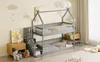 Letto a castello per bambini Sweiko 90x200 letto in legno Anteprima dell’immagine prodotto 5