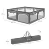A diagram showing the dimensions of a playpen and its carrying bag. Anteprima dell’immagine prodotto
