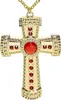 Goldene Halskette Anhänger KREUZ Priester Nonne Produktbild-Vorschau 3