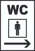 WC Herren rechts Schild A3 (297x420mm) Produktbild-Vorschau 1