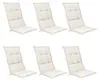 Beautissu 6er Set Hochlehner Set Base HL Sitzkissen, Produktbild-Vorschau 1