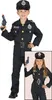 A child wearing a police costume, holding a toy gun. A smaller inset image shows a girl in the same costume. Podgląd zdjęcia produktu