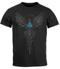 Herren T-Shirt Rabe Munin Raven Odin Valknut Valhalla Produktbild-Vorschau 2