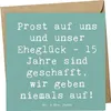 Mr. & Mrs. Panda Grußkarte Spruch 15. Hochzeitstag Gläserne Produktbild-Vorschau 1