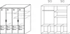 Kleiderschrank - Weiß matt - Weiß Hochglanz - 181 x 197 cm Produktbild-Vorschau 2