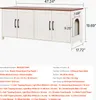 SucceBuy drewniana szafka dla kota, 1200x450x500 mm, z 4 Podgląd zdjęcia produktu 7