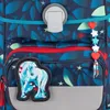 Close-up of a backpack with a unicorn patch and a beaded charm. Produktbild-Vorschau