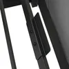 A close-up view of a black metal frame with screws, likely part of a bed frame or furniture. Produktbild-Vorschau