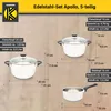 Karl Krüger SAP Topfset "Apollo" Edelstahl 5/9 teilig Produktbild-Vorschau 5