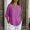 ASKSA - Chemisier en mousseline pour femme, manches 3/4, Voir les images du produit 2