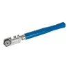 A glass cutter with a blue handle and a silver cutting head rests on a white background. Produktbild-Vorschau