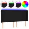 vidaXL LED Kopfteil Schwarz 163x16x118/128 cm Stoff Produktbild-Vorschau 1