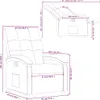 vidaXL Poltrona relax in tessuto crema Anteprima dell’immagine prodotto 8