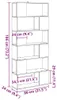 vidaXL Bücherregal/Raumteiler Artisan-Eiche 80x24x186 cm Produktbild-Vorschau 8