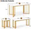 COSTWAY 4-tlg. Esstisch Set, Esszimmergruppe mit 2 Stühlen, Produktbild-Vorschau 3