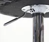 A close-up view of the underside of a bar stool, focusing on the height adjustment lever and the chrome gas lift cylinder. Anteprima dell’immagine prodotto