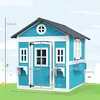 Outsunny Kinderspielhaus aus Holz mit Fenster Blumenregal Produktbild-Vorschau 3