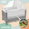 all Kids United Kinder Reisebett Deluxe in Grau – Faltbares Produktbild-Vorschau 2