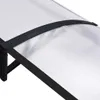 vidaXL Daszek nad drzwi czarny i przezroczysty 200x75 cm PC Podgląd zdjęcia produktu 11