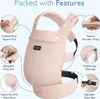 Momcozy Babytrage mit Air-Mesh, Rosa Anteprima dell’immagine prodotto 4