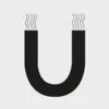 A black U-shaped magnet with wavy lines emanating from the top of each arm, against a light gray background. Podgląd zdjęcia produktu