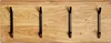 HAKU Wandgarderobe akazie, schwarz - Massivholz, Metall, Produktbild-Vorschau 3